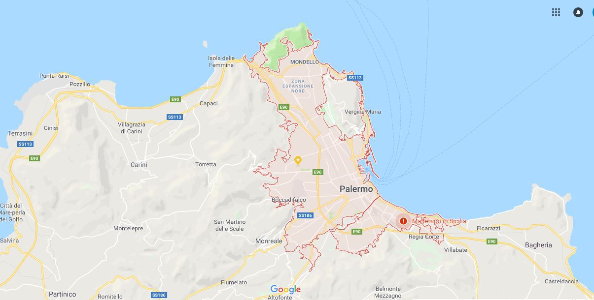 Map Palermo